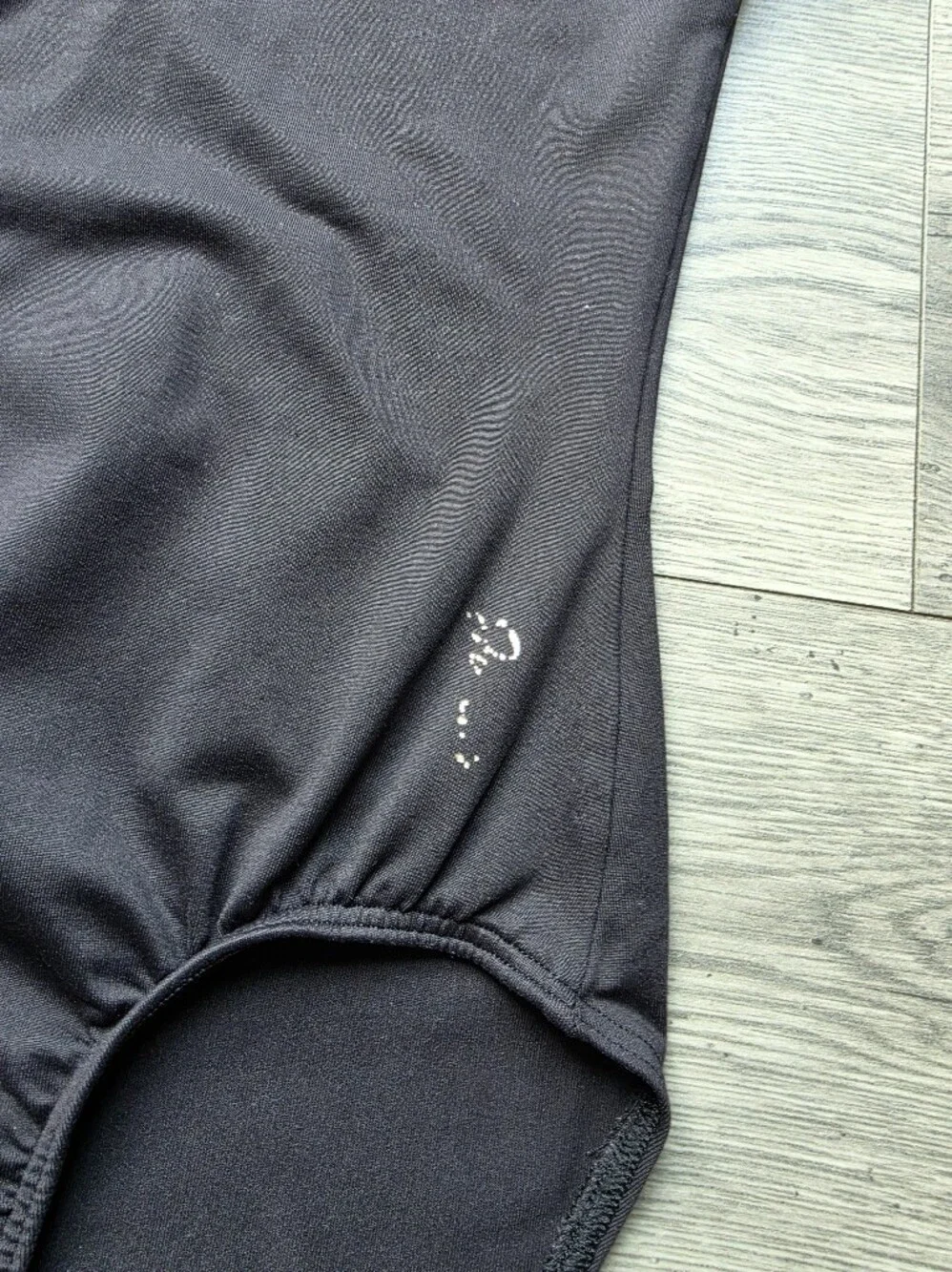3/$6 Justice Black Short Sleeve Tank Bodysuit Dance, Cheer, Ballet Sz S